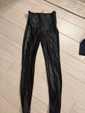 Spanx Black Faux Leather Leggings
